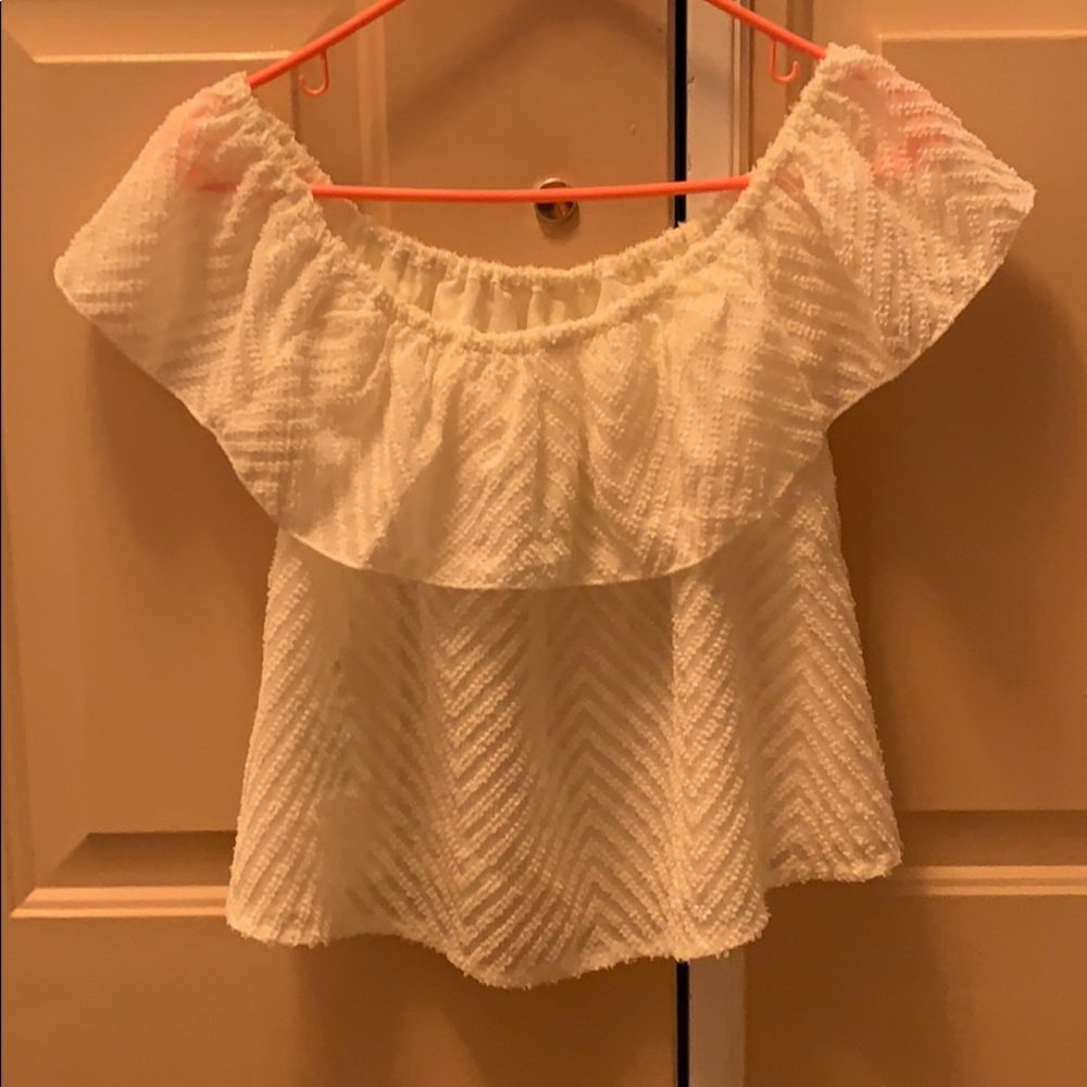 White off the shoulder top
